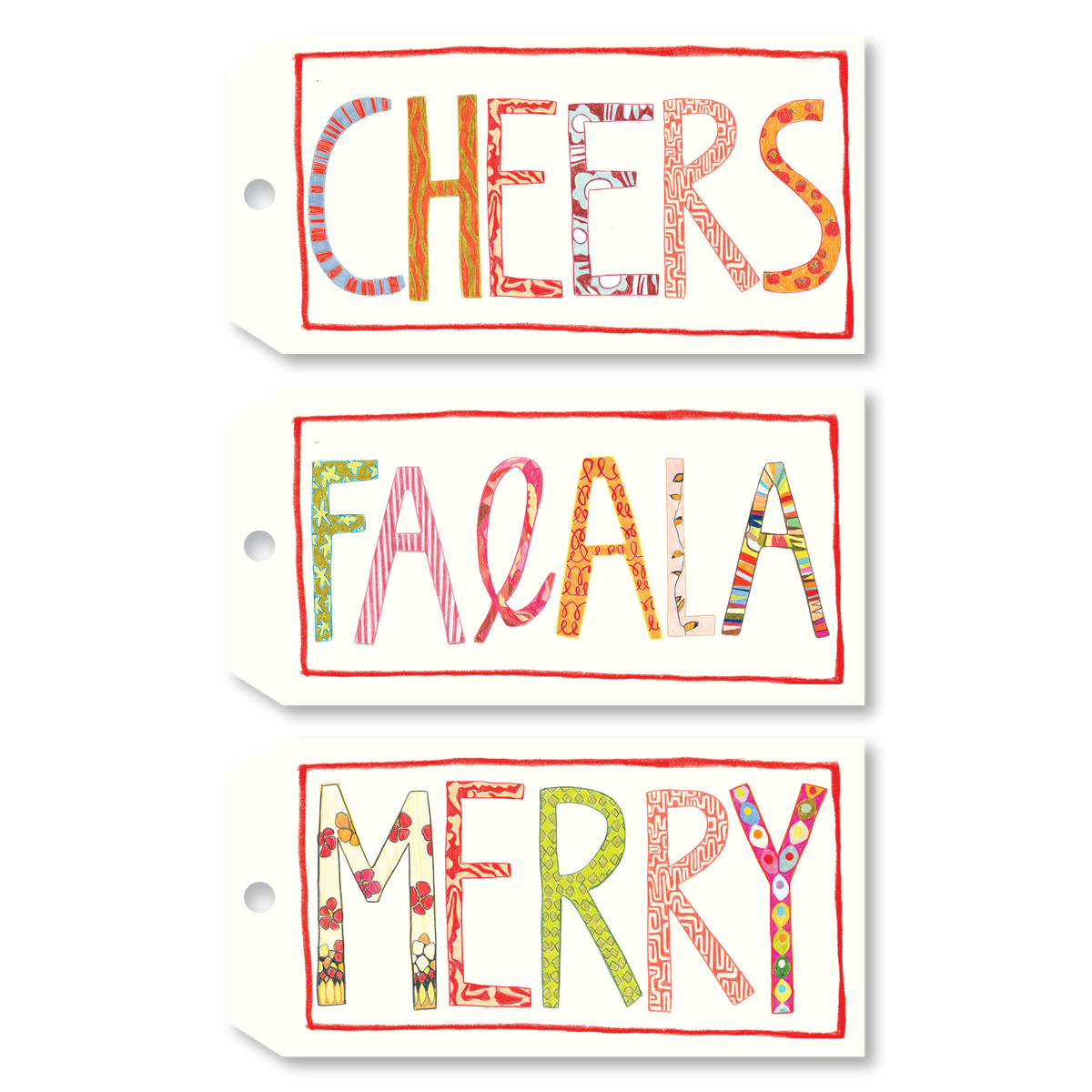Cheers • Merry • FaLaLa Gift Tags