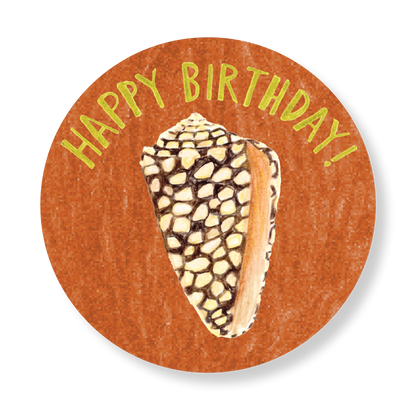 "Happy Birthday" Tortoise Shell Stickers