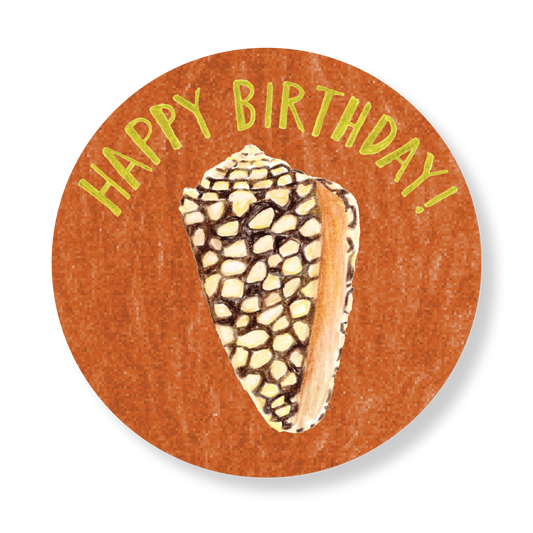 "Happy Birthday" Tortoise Shell Stickers
