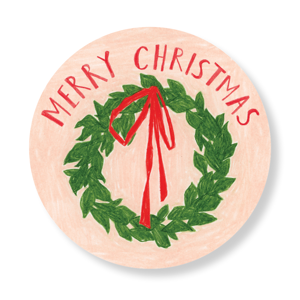 "Merry Christmas" Wreath Stickers