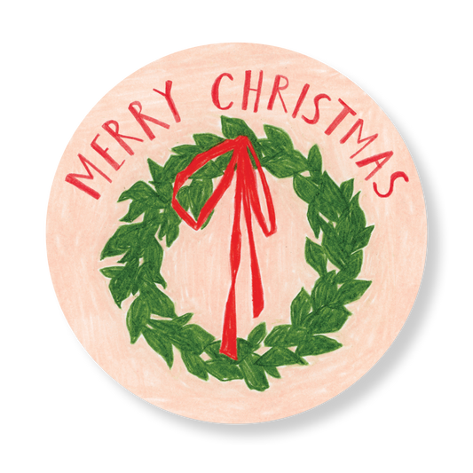 "Merry Christmas" Wreath Stickers