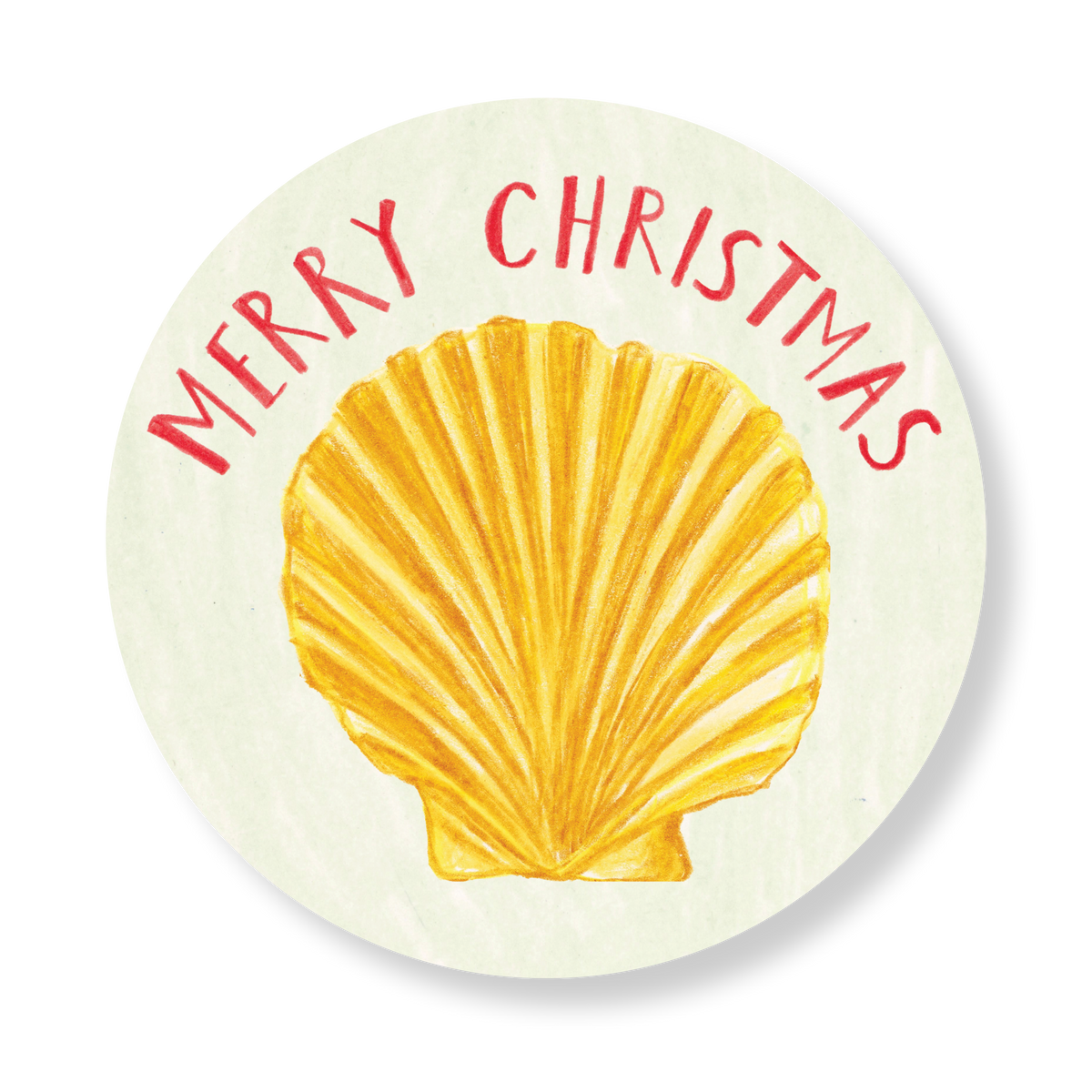 "Merry Christmas" Shell Stickers