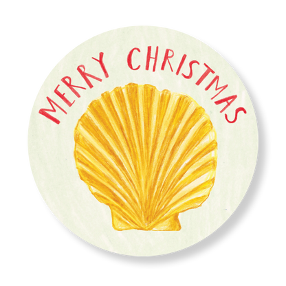 "Merry Christmas" Shell Stickers