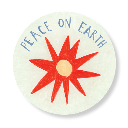 "Peace on Earth" Star Stickers