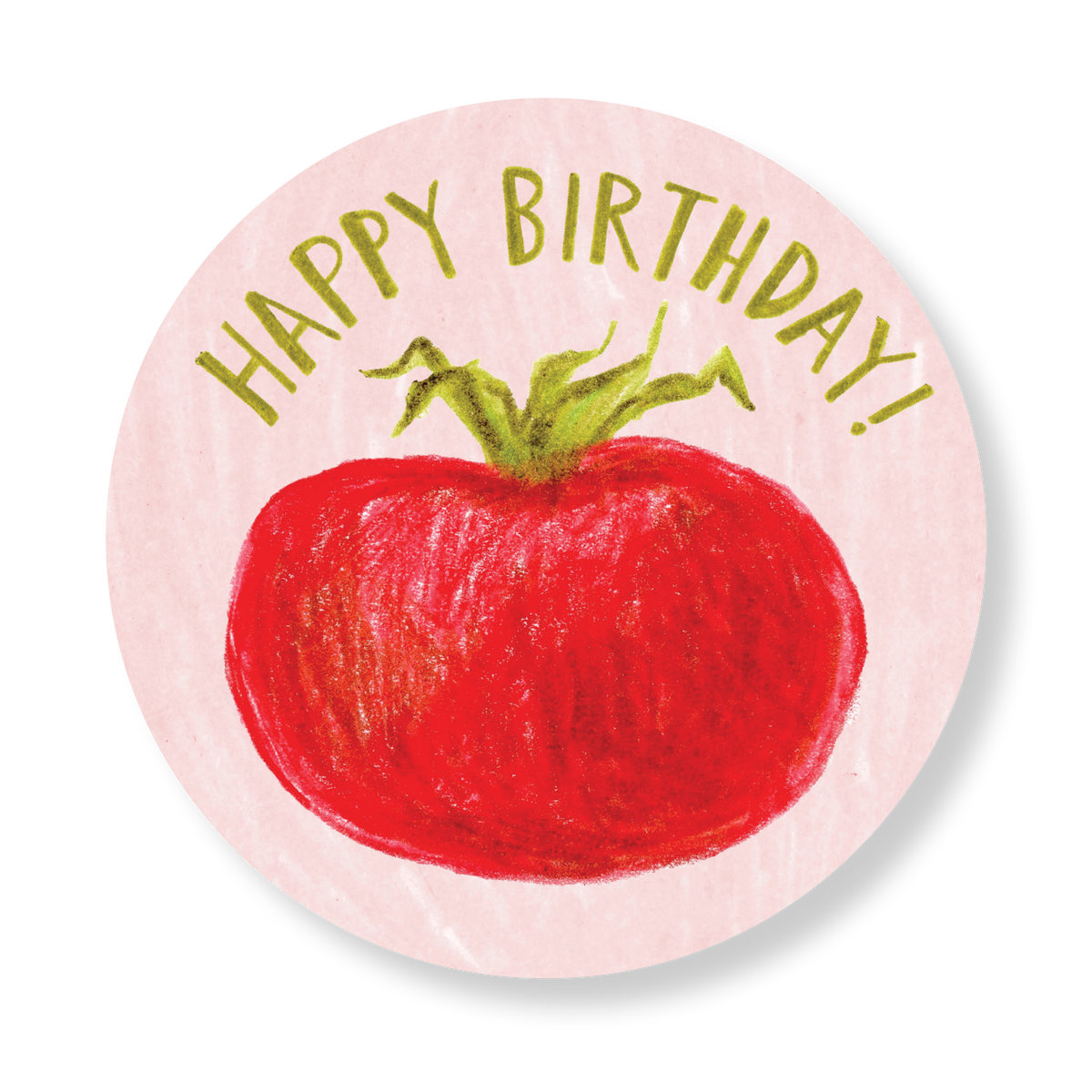 "Happy Birthday" Tomato Stickers