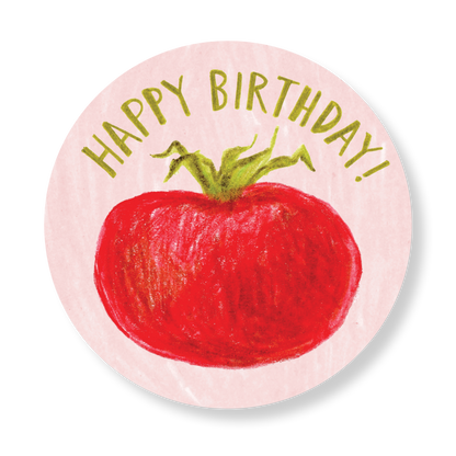 "Happy Birthday" Tomato Stickers
