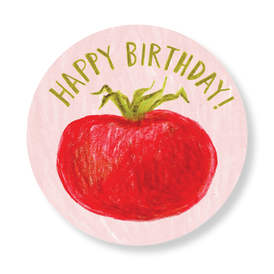 "Happy Birthday" Tomato Stickers