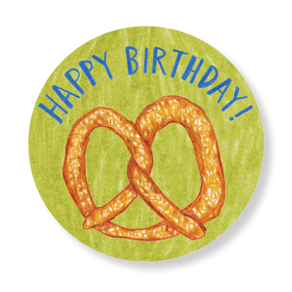 "Happy Birthday" Pretzel Stickers