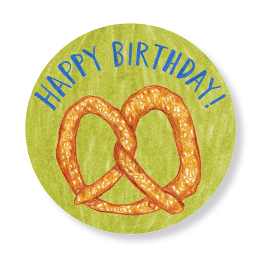 "Happy Birthday" Pretzel Stickers